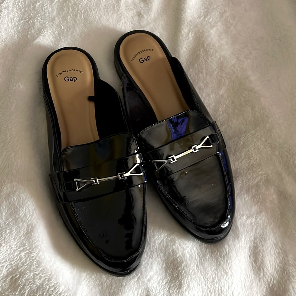 black dress mules/loafer